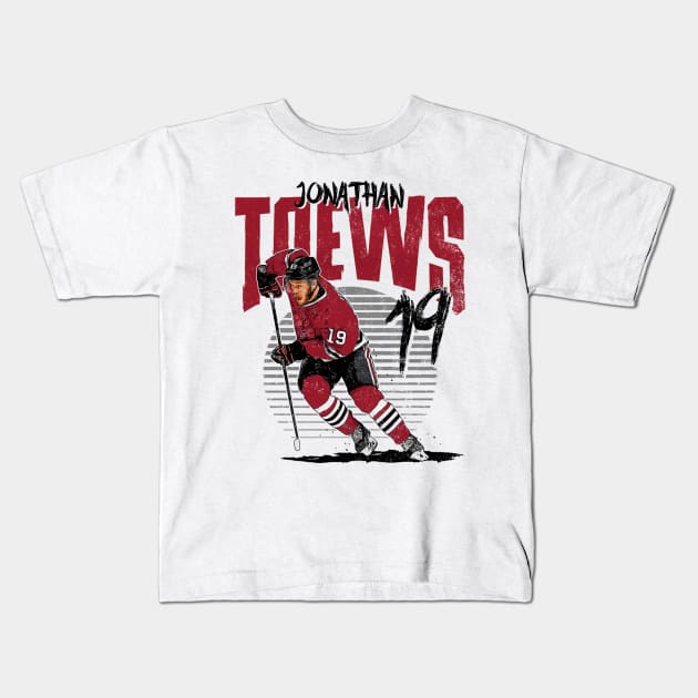 Jonathan Toews Chicago Rise Kids T-Shirt by stevenmsparks